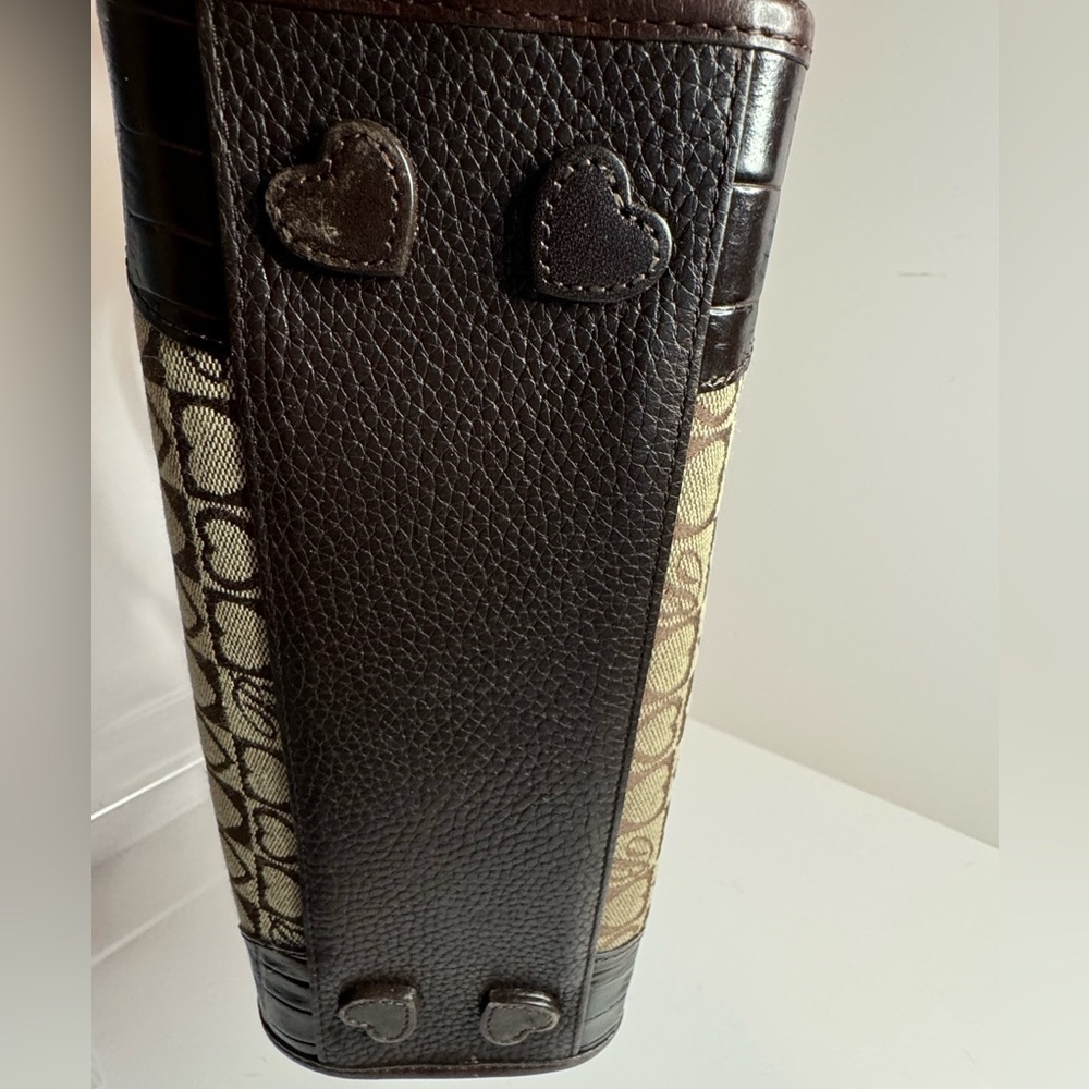 ๐#163 Brighton Heart Signature Jacquard & Croc Embossed Leather Shoulder Bag - Picture 8 of 16